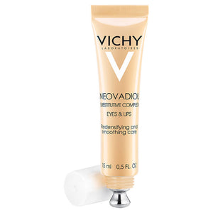 Yellow Vichy Neovadiol Multi-Corrective Eye And Lip Care For Perimenopause And Menopause With 3% Proxylane & Hyaluronic Acid 15ml tube